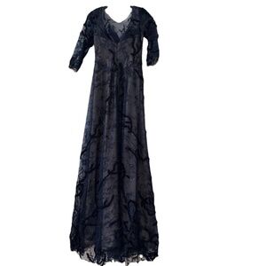 Rene Ruiz Netted Lace gown